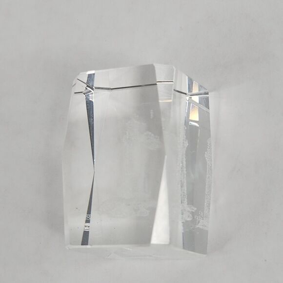 Paperweight‎ Laser Etched Prism Clear Crystal Cube Lighthouse Nautical Seagulls - Picture 11 of 13